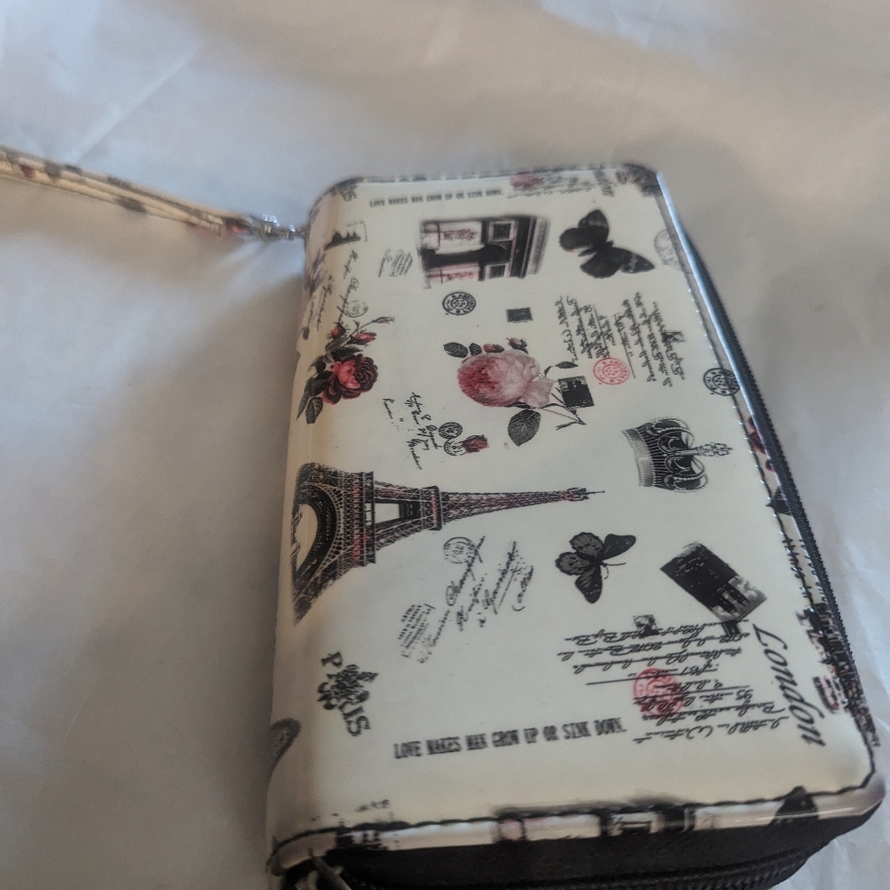 Paris London Butterfly Rose Wallet - Picture 3 of 10